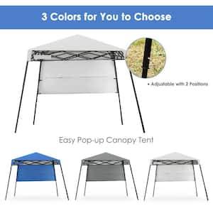 7 ft. x 7 ft. White Sland Adjustable Portable Canopy Tent with Backpack