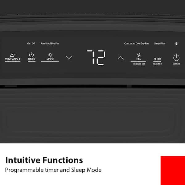 Toshiba - 10,000 (DOE) BTU 115-Volt Smart Wi-Fi Portable Air Conditioner up to 450 sq. ft. Cools and Dehumidifies
