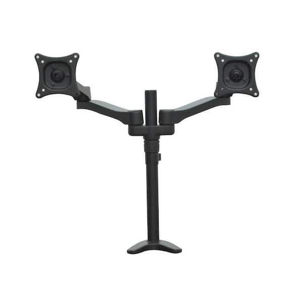 Regency 48 in. W Black Metal Dual Adjustable Computer Desk Monitor Mount