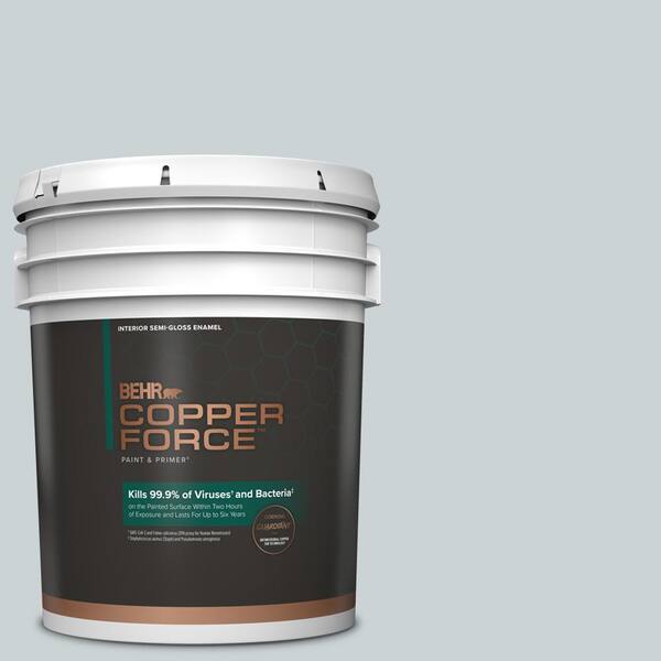 COPPER FORCE 5 gal. #N490-1 Absolute Zero Semi-Gloss Enamel Virucidal and Antibacterial Interior Paint & Primer