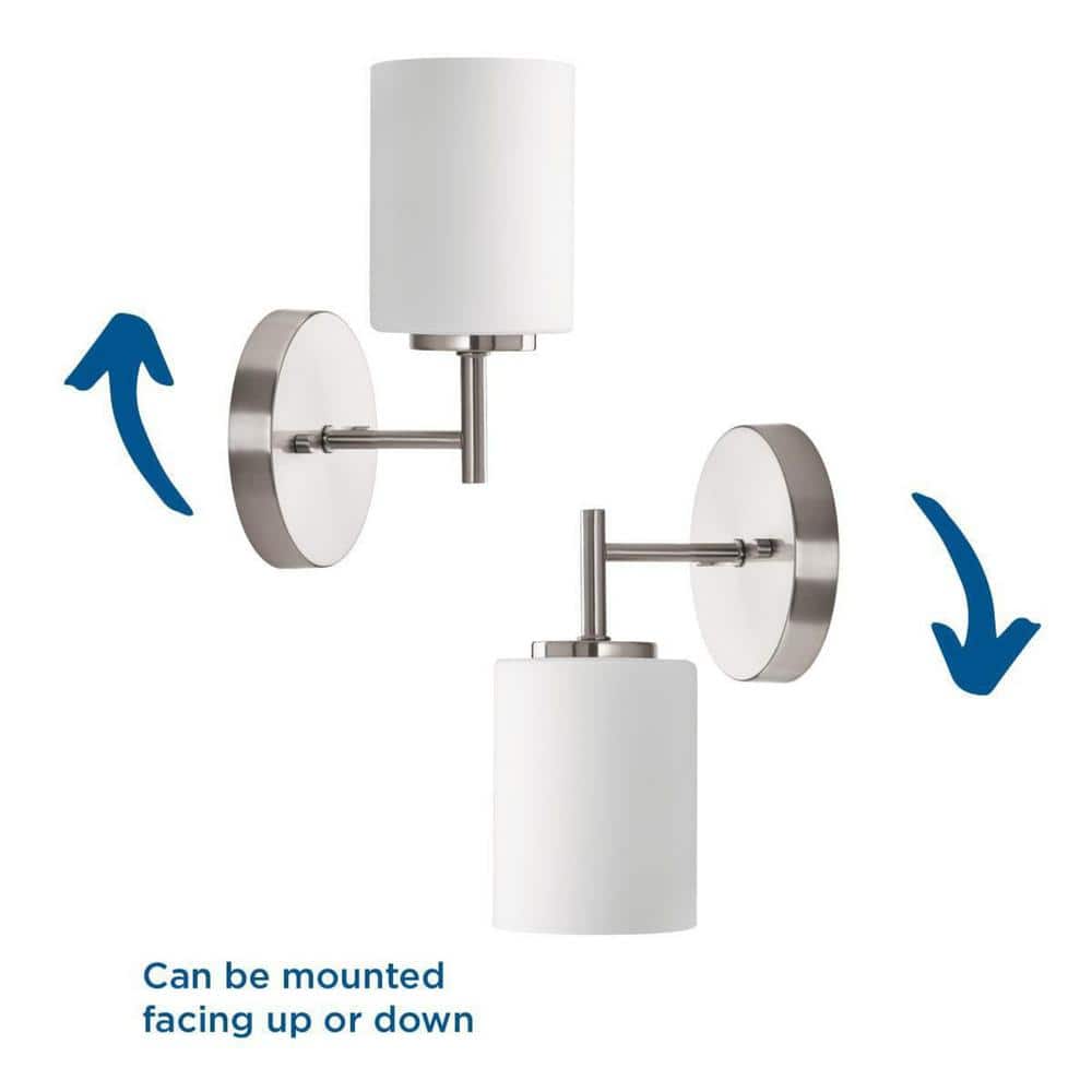 Brushed Nickel 9.75" Dimmable Outdoor Wall Sconce