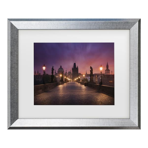 Trademark Fine Art Inigo Cia Saint Charles Bridge, Prague Matted Framed Photography Wall Art 19.5 in. x 23.5 in.