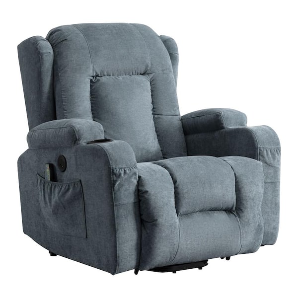 Boyel Living Blue Power Lift Recliner Chair Recliners for Elderly with Heat and Massage Recliner Chair, Infinite Position