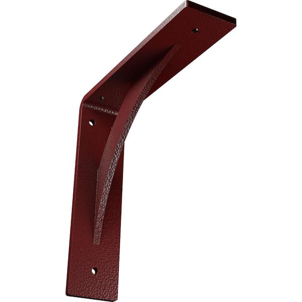 Ekena Millwork 2 in. x 8 in. x 8 in. Steel Hammered Bright Red Legacy Bracket