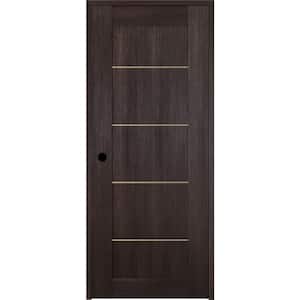 Vona 07 4H Gold 18 in. x 80 in. Right-Handed Solid Core Veralinga Oak Textured Wood Single Prehung Interior Door