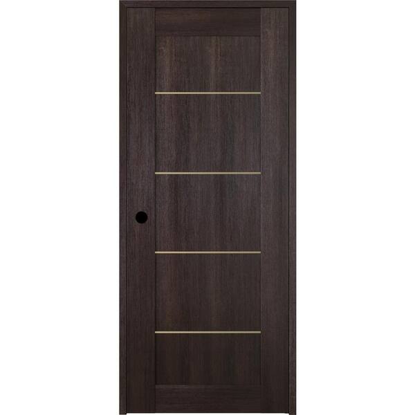 Belldinni Vona 07 4H Gold 32 in. x 80 in. Right-Handed Solid Core Veralinga Oak Textured Wood Single Prehung Interior Door