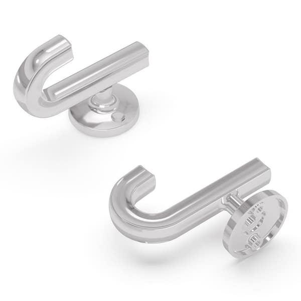Woodward Collection Hook - 3-5/8 in. x 1-3/4 in. Polished Chrome Zinc Hook