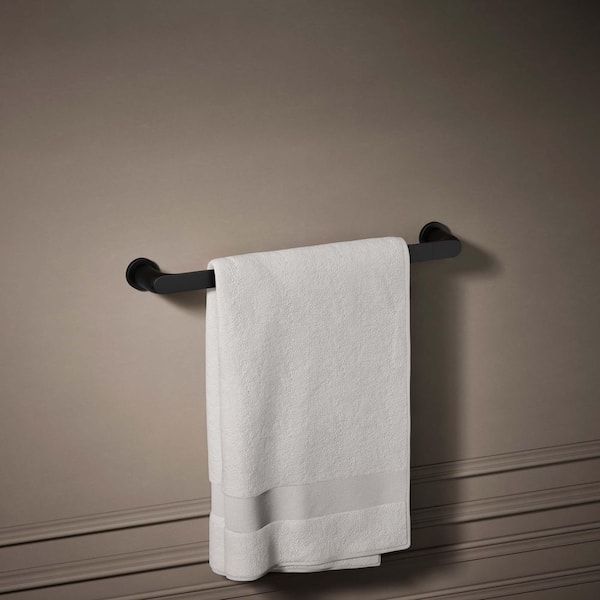 Avid 18 in. Wall Mount Towel Bar in Matte Black