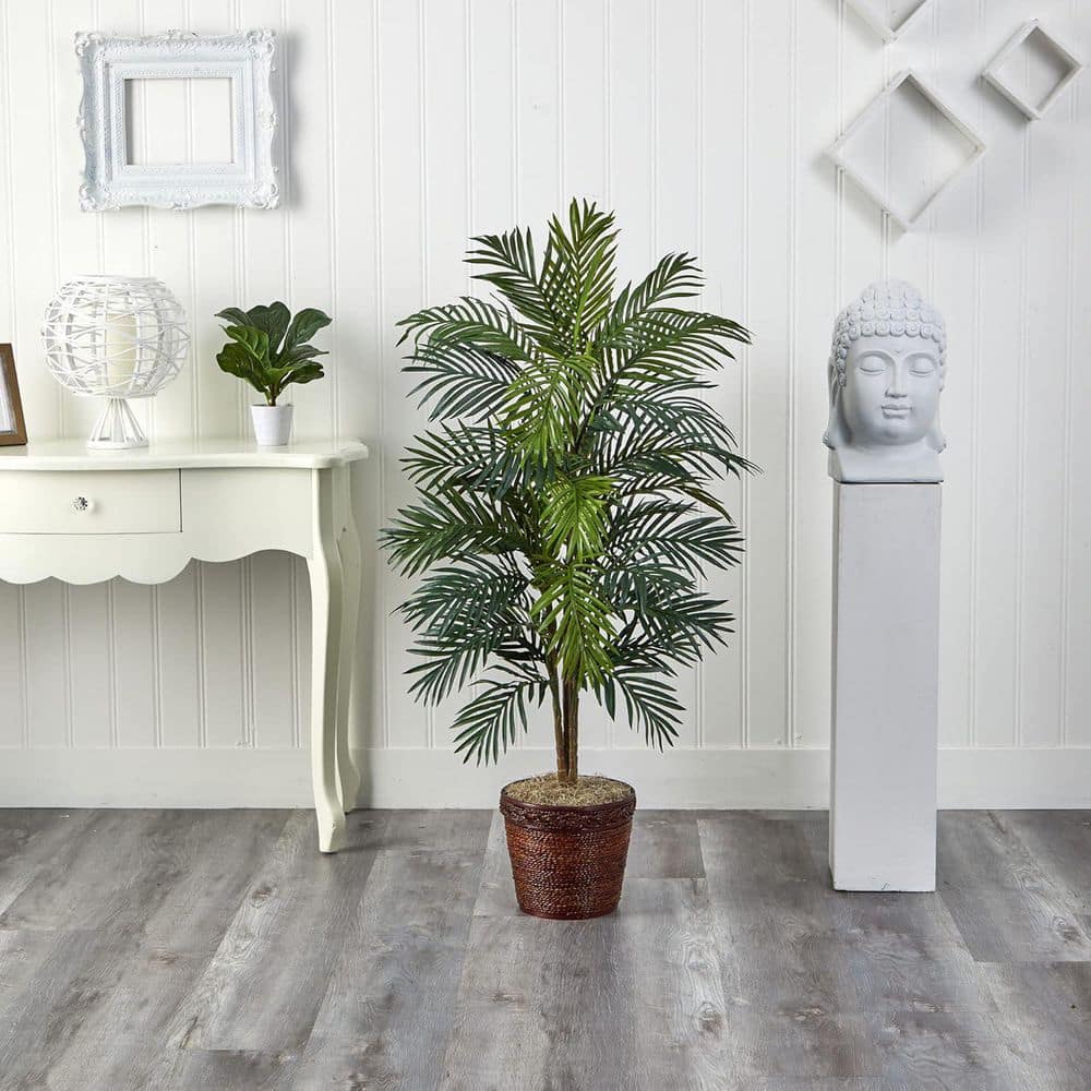 4.6 ft. Artificial Palm Tree in Basket for Indoor/Outdoor price history on PriceWatchPro
