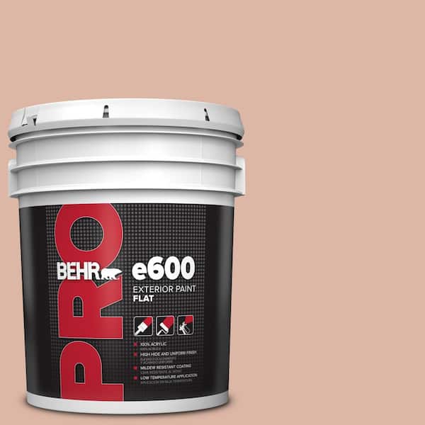 BEHR PRO 5 gal. #220E-3 Melted Ice Cream Flat Exterior Paint