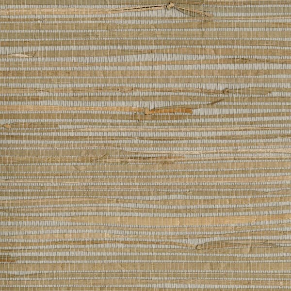 Kenneth James Heiki Light Grey Grasscloth Light Grey Wallpaper Sample