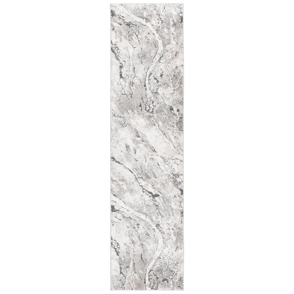 Opal 2 ft. x 9 ft. Beige/Gray Abstract Marble Runner Rug price history on PriceWatchPro