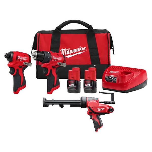M18 FUEL 18-Volt Lithium-Ion Brushless Cordless Hammer Drill/Caulk Gun/Impact Driver Combo Kit (3-Tool) M18 FUEL 18-Volt Lithium-Ion Brushless Cordless Hammer Drill/Caulk Gun/Impact Driver Combo Kit (3-Tool)