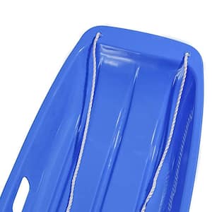 Downhill Sprinter Blue Kids Toddler Plastic Toboggan Snow Sled