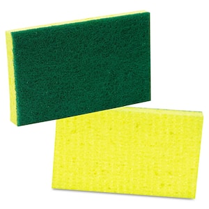 3.6 in. x 6.1 in. Yellow/Green Medium-Duty Scrubbing Sponge (20/Carton)
