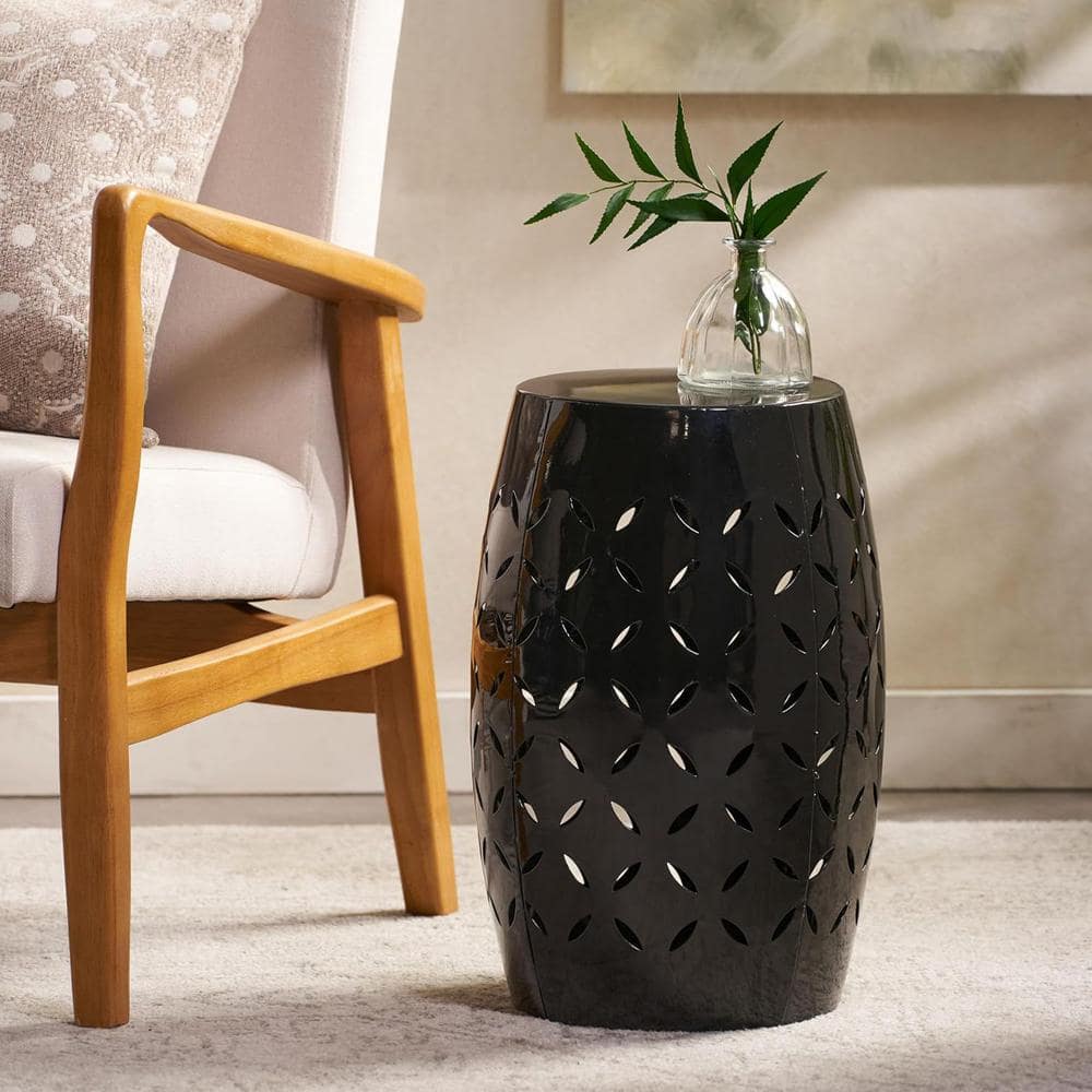 Black Metal Outdoor Side Table