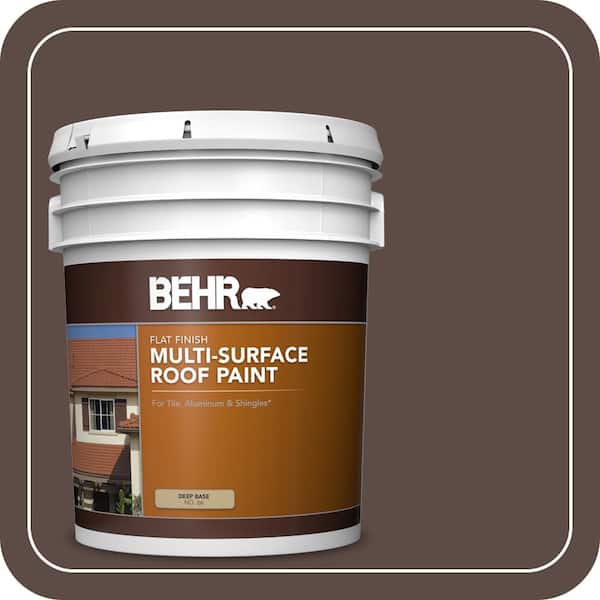 5 gal. #RP-20D Bark Brown Flat Multi-Surface Exterior Roof Paint