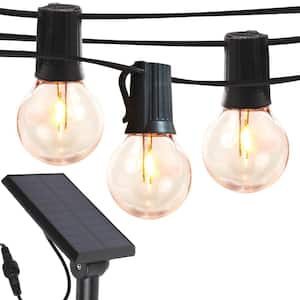 Ambience Pro 12-Light 27 ft. Outdoor Solar 1W 2700k LED G45 Globe Bulb String-Light