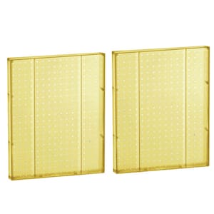 20.25 in H x 16 in W Pegboard Yellow Styrene One Sided Panel (2-Pieces per Box)