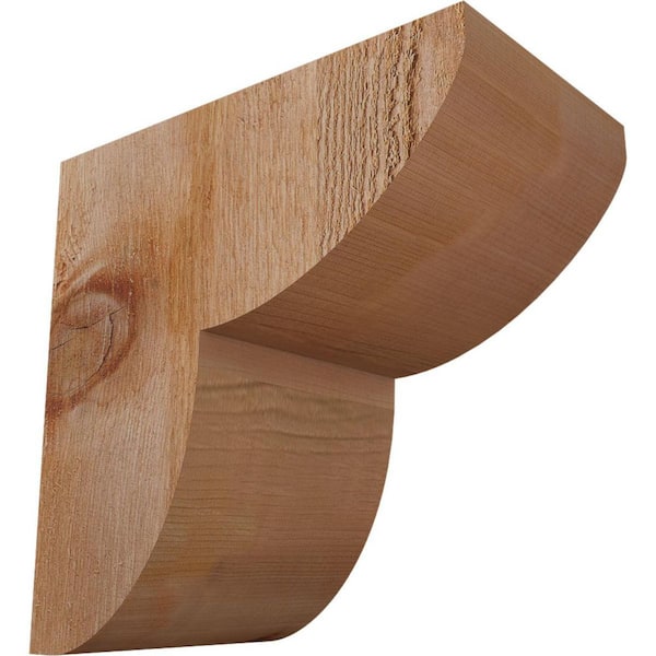 Ekena Millwork 6 in. x 10 in. x 10 in. Western Red Cedar Crestline Rough Sawn Corbel