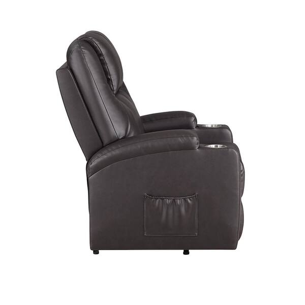 Acme Furniture Evander Brown Leather Aire Leather Swivel