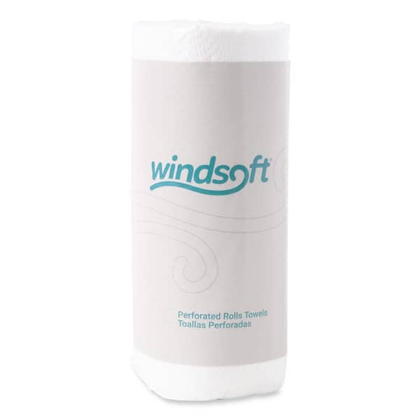 Windsoft 11 x 8.8 White Kitchen Roll Towels (2-Ply, 100 Sheets Per Roll, 30-Rolls Per Carton)