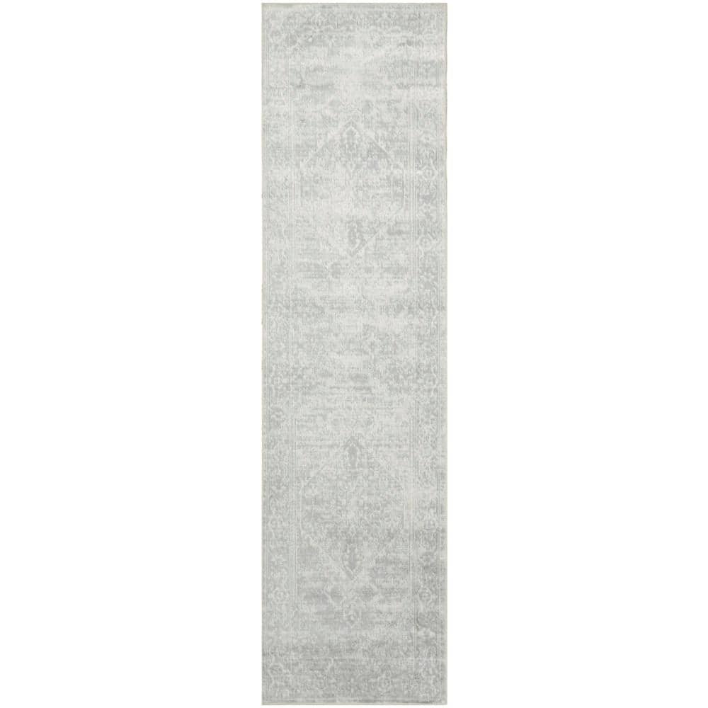 Astra Machine Washable Light Grey 2 ft. x 6 ft. Center medallion Traditional Runner Area Rug price history on PriceWatchPro
