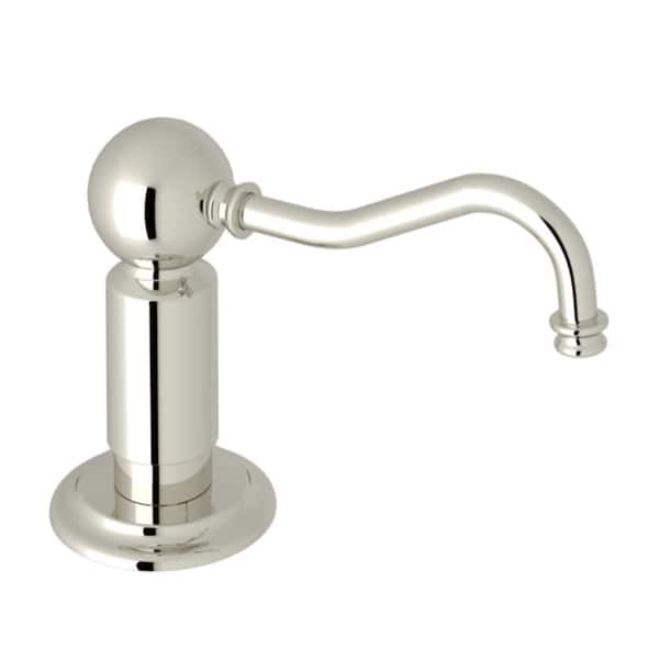 Luxury Traditional Soap/Lotion Dispenser With One Touch System In Polished Nickel