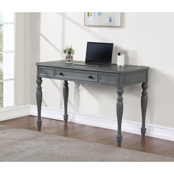 OSP Home Furnishings Country Meadows 48 in. Rectangle Plantation Grey Wood 1-Drawer Desk