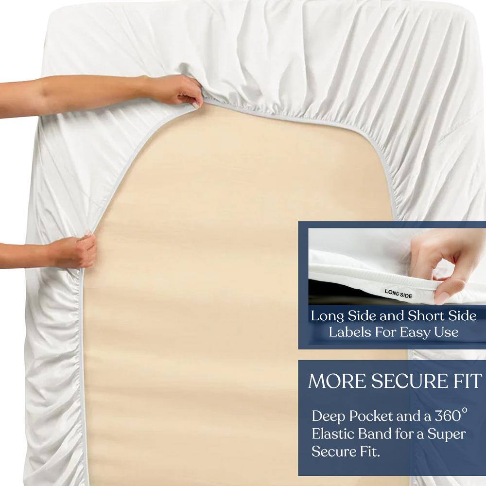 Light Blue Organic Cotton Full Sheet Set with Pillowcases