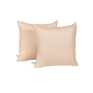 All-Weather Champagne Square Outdoor Throw Pillow (2-Pack)