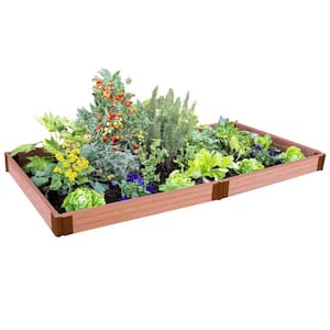 Two Inch Series 4 ft. x 8 ft. x 5.5 in. Classic Sienna Composite Raised Garden Bed Kit