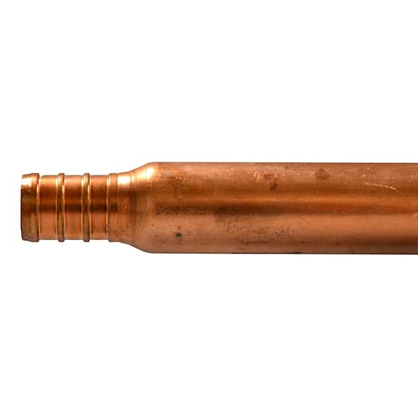 JONES STEPHENS - 1/2 in. x 12 in. Crimp PEX (F1807) Copper Stub Out Straight with Square Mounting Flange