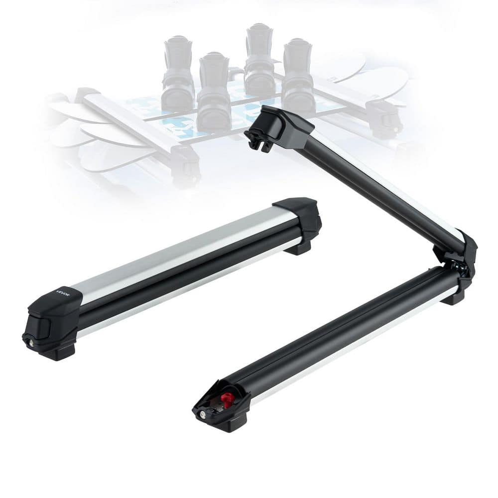 Ski and Snowboard Roof Rack Carryup to 6 Pairs of Skis or 4 Snowboards 2 Pieces Aluminum Universal Car Roof Rack w/ Lock price history on PriceWatchPro