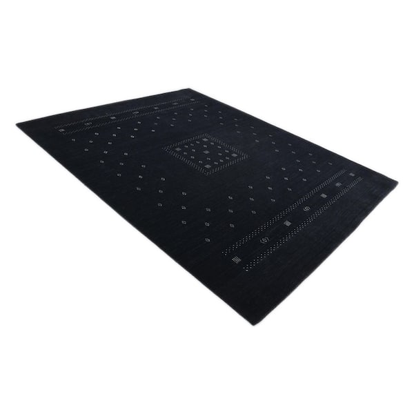 Simi Black 10 ft. x 14 ft. Tribal Indoor Area Rug