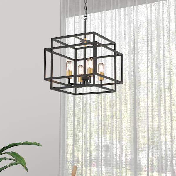 Maxax Hartford 4 -Light Lantern Square Chandelier MX19078-4