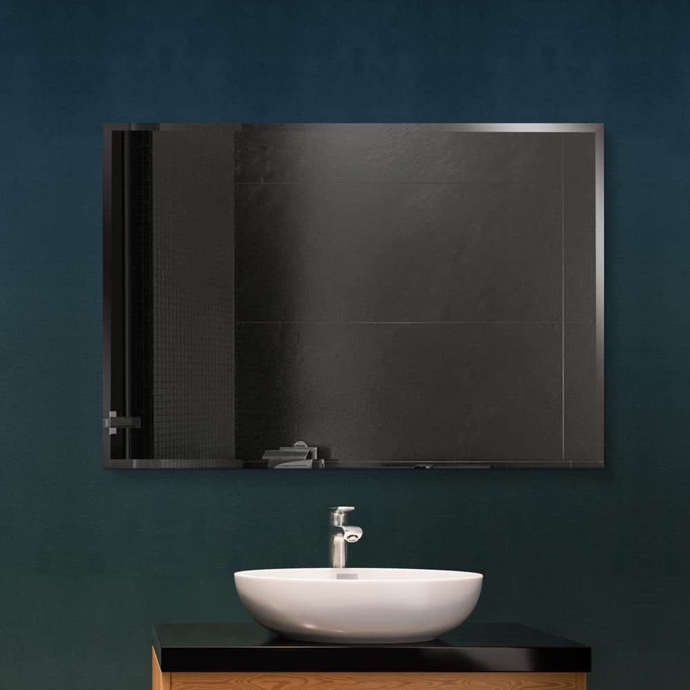 Elegant 36x48 Beveled Edge Frameless Rectangular Wall Mirror