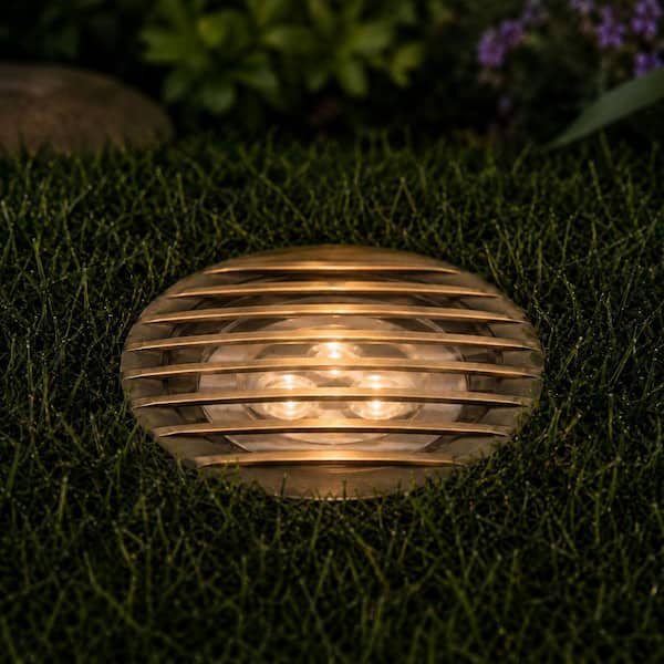 Hardwired Brass Bronze PAR36 Weather Resistant Well Light with 9W LED Bulb