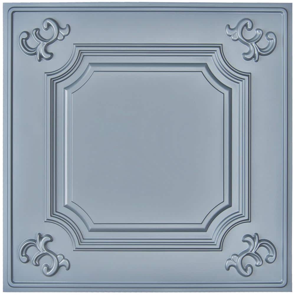 Art3dwallpanels Gray ft. x ft. Decorative Drop Ceiling Tiles  Wainscoting Panels Glue Up (48 sq. ft./box) A109hd08GY The Home Depot
