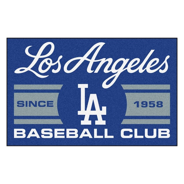 FANMATS MLB Los Angeles Dodgers Gray 2 ft. x 3 ft. Area Rug