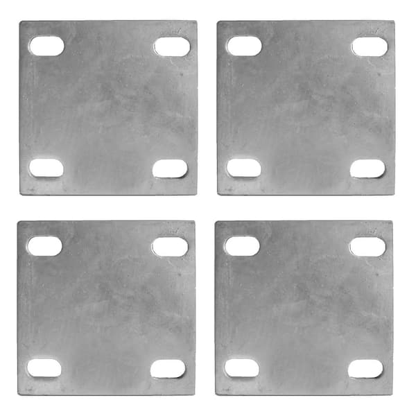 5 in. W x 5 in. H, 1/4 in. Thick Hot-Dip Galvanized Steel Back Plate (4-Pack)
