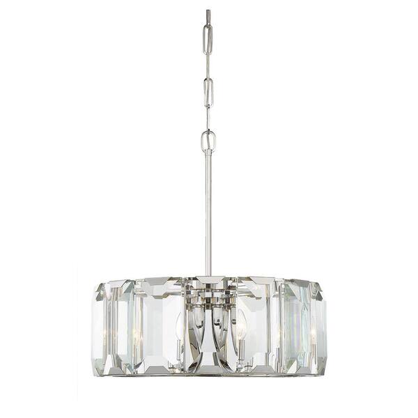 Filament Design 6-Light Polished Chrome Pendant with Clear Crystal Accents