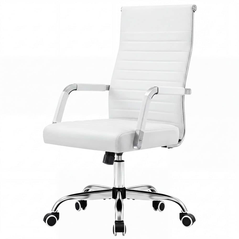 LACOO PU Leather Ergonomic Ribbed Office Mid-Back Executive Task