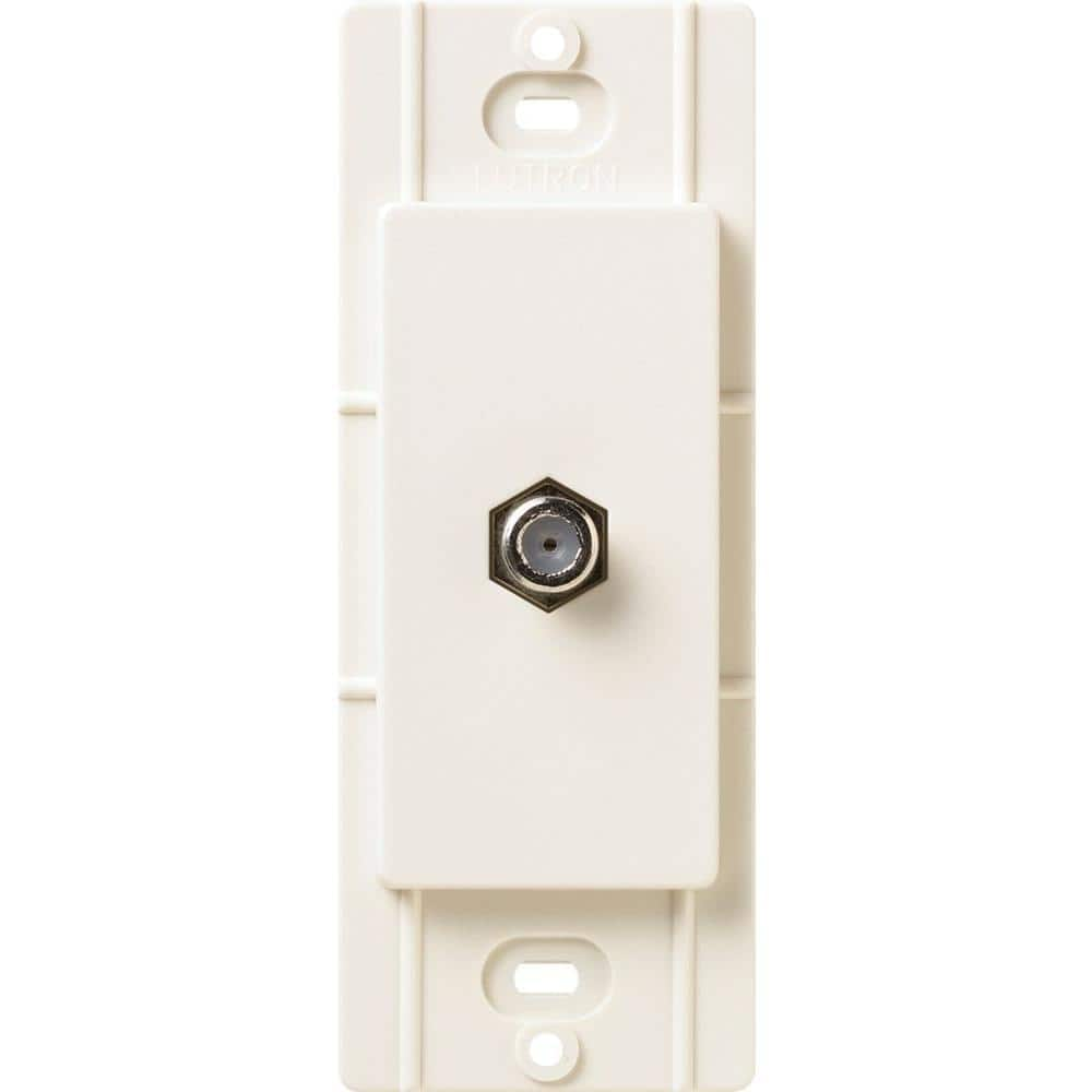 Lutron Claro Coaxial Cable Jack, Biscuit (SC-CJ-BI)