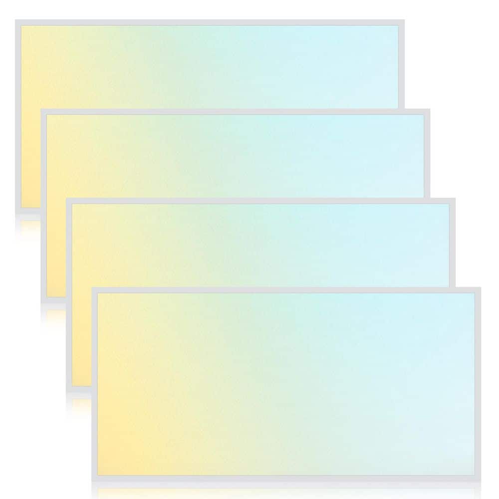 50-Watt 2x4 FT Integrated LED Backlit Panel Light, 3000K-6500K, 2500-6250LM, Dimmable, DLC Premium, ETL Listed 4 Pack price history on PriceWatchPro