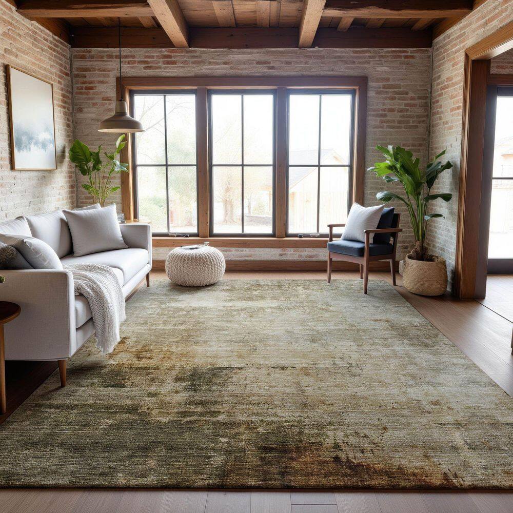 Addison Rugs Mayfield Premium Machine Washable Abstract AMF1193 Linen ...