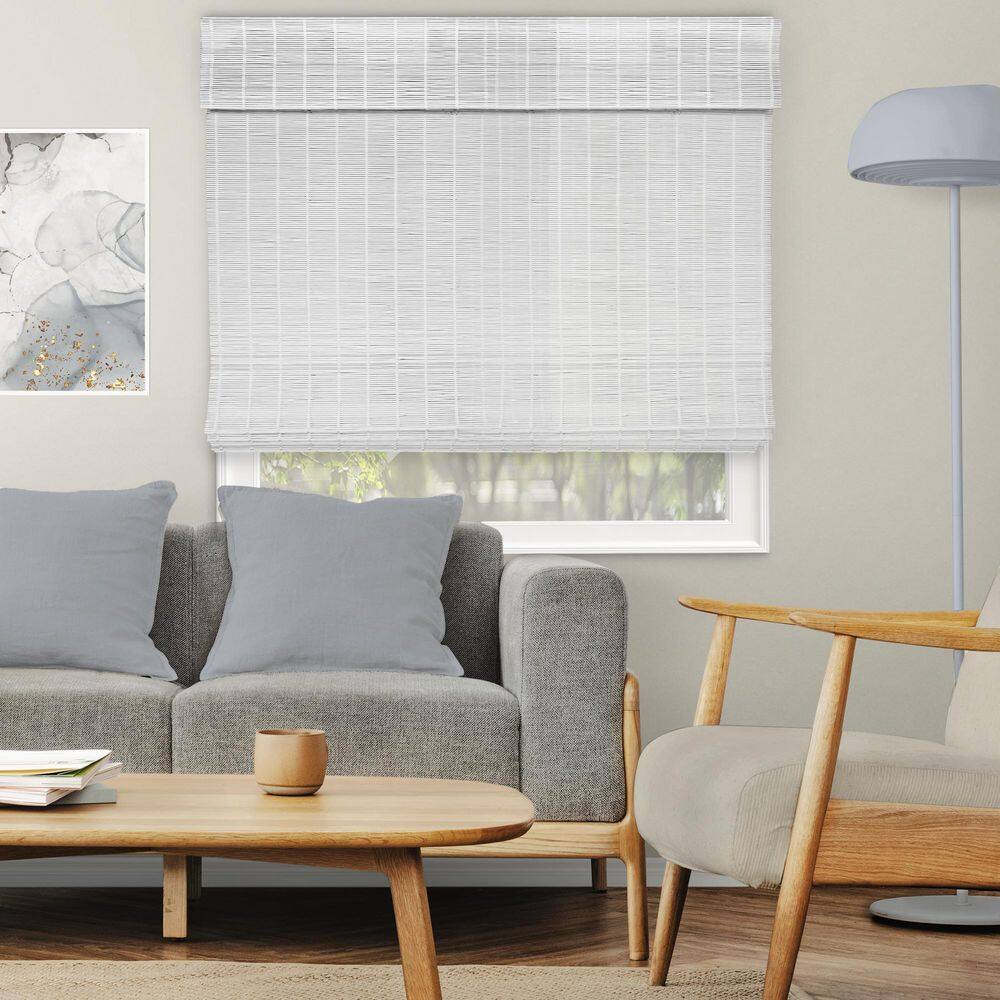 Natural Woven Light Filtering Cordless Bamboo Roman Shades for Windows, 68.5 in. W x 60 in. L, Dior Grey price history on PriceWatchPro