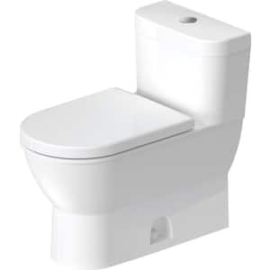 Darling New 1-Piece 1.28 GPF Single Flush Elongated Toilet in White, Seat Not Included