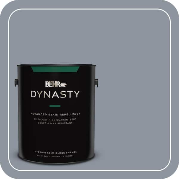 BEHR DYNASTY 1 gal. #PPF-28 Blue Dusk Semi-Gloss Enamel Interior Stain-Blocking Paint & Primer