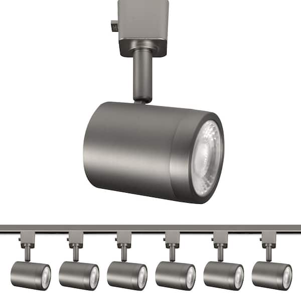 WAC LIMITED Charge Brushed Nickel 3000K Integrated LED Halo Style LED Linear Track Line Voltage Round Back Head (6-Pack)